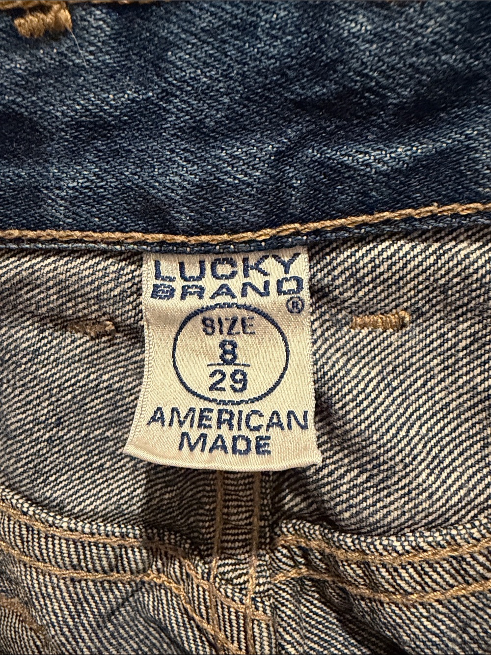 Vintage Lucky Brand American Made Dungarees Dark Blue Bootcut Jeans - Picture 5 of 10